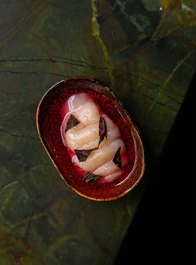 Dessert raffiné du restaurant Mantra